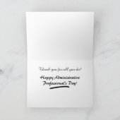 Carte d'appréciation pour les professionnels de l' (Intérieur)