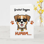 Carte d'appréciation pour maman de chien (Fleur jaune)