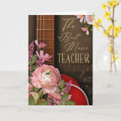 Carte d'appréciation pour professeur de guitare (Fleur jaune)