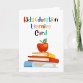 Carte d'apprentissage pour enfants (Devant)