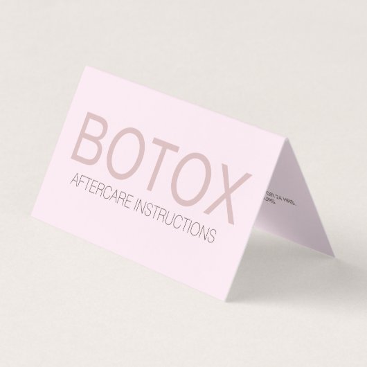 Carte d'après-garde Plier Botox Rose (Devant)