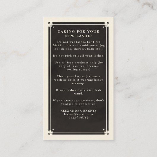 Carte d'après-garde pour les yeux célestes (Dos)