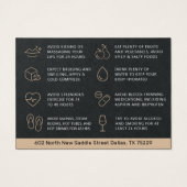 Carte d'après-garde Premium Black Luxury Lip Fille (Dos)