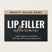 Carte d'après-garde Premium Black Luxury Lip Fille (Devant)