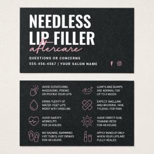 Carte d'après-garde Premium Black Needles Lips Fil