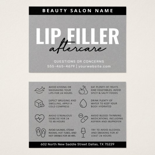 Carte d'après-garde Premium Grey Mighty Lip (Devant & derrière)