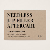 Carte d'après-garde Premium Kraft Needles Lips (Devant)