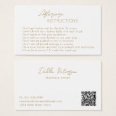 Carte d'après-garde simple or élégant (Devant & derrière)