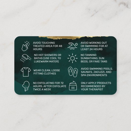 Carte d'après-garde Spring Green Waxing (Dos)