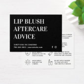 Carte d'après-soin moderne Black Lip Blush Lip Tat (Bureau)