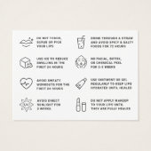 Carte d'après-soin moderne Black Lip Blush Lip Tat (Dos)