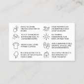 Carte d'après-soin moderne Gold Waxing (Dos)