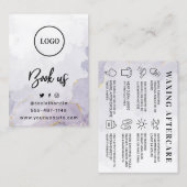 Carte d'après-soins Purple Custom Logo Waxing (Devant / Derrière)