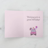 Carte d'aquarelle Anniversaire Retro 500 personnal (Intérieur)