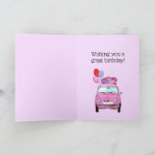 Carte d'aquarelle Anniversaire Retro 500 personnal (Intérieur)