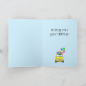 Carte d'aquarelle Anniversaire Retro 500 personnal (Intérieur)