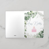 Carte d'aquarelle bleu brossé à l'anniversaire de (Mise à l'extérieur)