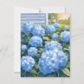 Carte d'aquarelle Blue Hydrangeas New England (Devant)