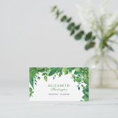 Carte d'aquarelle botanique verte. Jardin verdoyan (Debout devant)