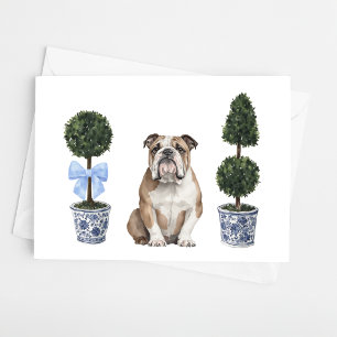 Carte d'aquarelle Chien Chien Chien Chien Bulldog