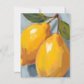 Carte d'aquarelle Citrus jaune (Devant)