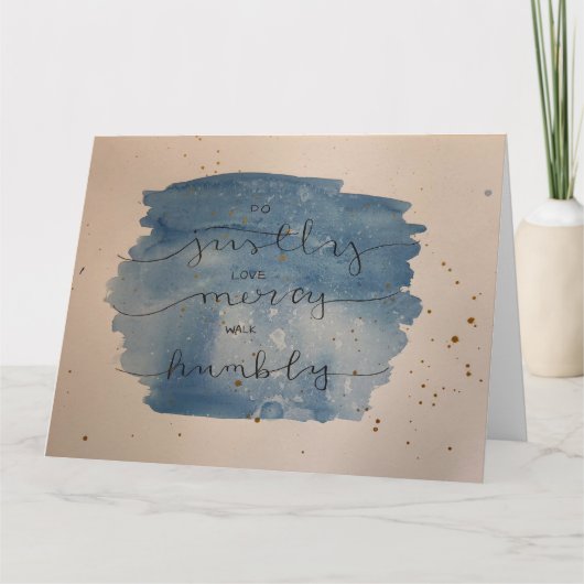 Carte d'aquarelle de 6:8 de Micah - masquez à (Devant)