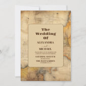 Carte d'aquarelle de destination Mariage de voyage (Devant)