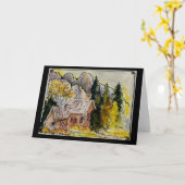 Carte d'aquarelle de la chapelle Yosemite (Fleur jaune)