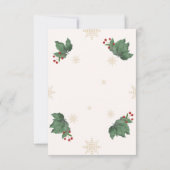 Carte d'aquarelle de Noël Père Noël, non photo (Dos)