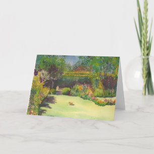 Carte d'aquarelle d'original du jardin II de Jane