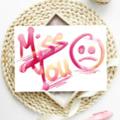 Carte d'aquarelle face triste