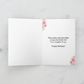 Carte d'aquarelle florale 80e anniversaire (Intérieur)
