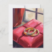 Carte d'aquarelle Gold Mariage Rings (Devant)