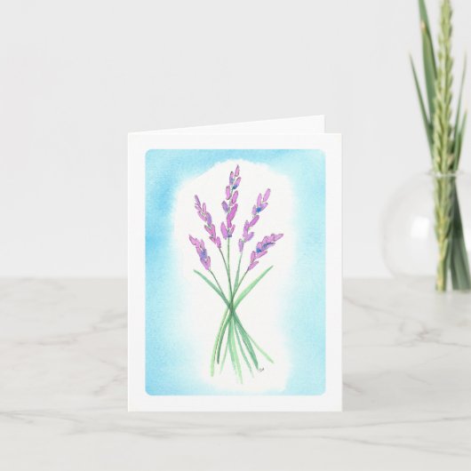 Carte d'aquarelle Lavender (Devant)