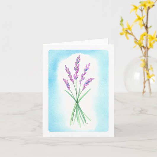 Carte d'aquarelle Lavender (Fleur jaune)