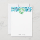 Carte d'aquarelle peinte à la main de verre de mer (Devant)