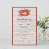 Carte d'aquarelle personnalisée Citrouille Thanksg (Debout devant)