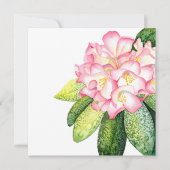 Carte d'aquarelle 'Pink Rhod' (Devant)