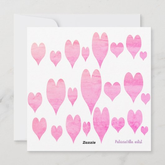 Carte d'aquarelle Valentines Day (Dos)