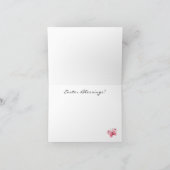 Carte d'Aquarelle Whimsical Pâques Blessing Note C (Intérieur)