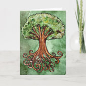 Carte d'aquarelle Yggdrasil Tree Norse Mythology (Devant)