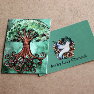 Carte d'aquarelle Yggdrasil Tree Norse Mythology
