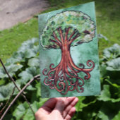 Carte d'aquarelle Yggdrasil Tree Norse Mythology