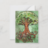 Carte d'aquarelle Yggdrasil Tree Norse Mythology (Devant)