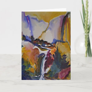 Carte d'aquarelle Yosemite Automne