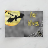 Carte d'ARAIGNÉES et de BATTES de HALLOWEEN (Intérieur)