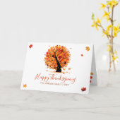 Carte d'arbre d'automne du Bon thanksgiving custom (Fleur jaune)