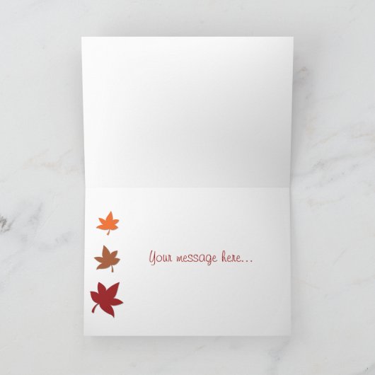 Carte d'arbre d'automne Thanksgiving (Intérieur)