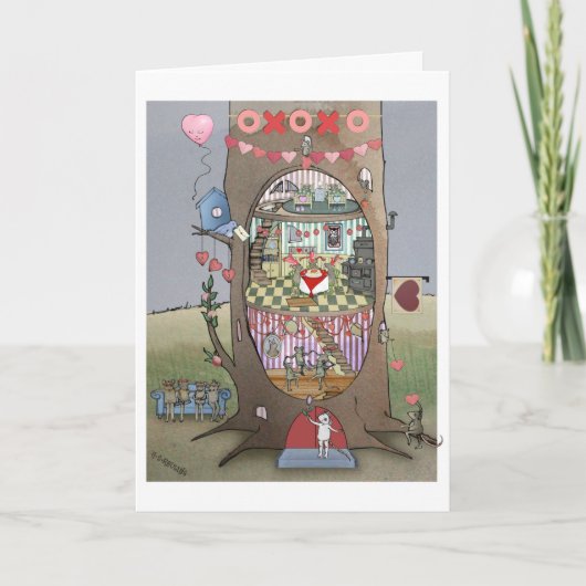 Carte d'arbre de la souris Valentine (Devant)