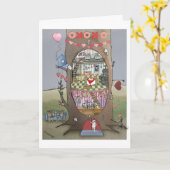 Carte d'arbre de la souris Valentine (Fleur jaune)